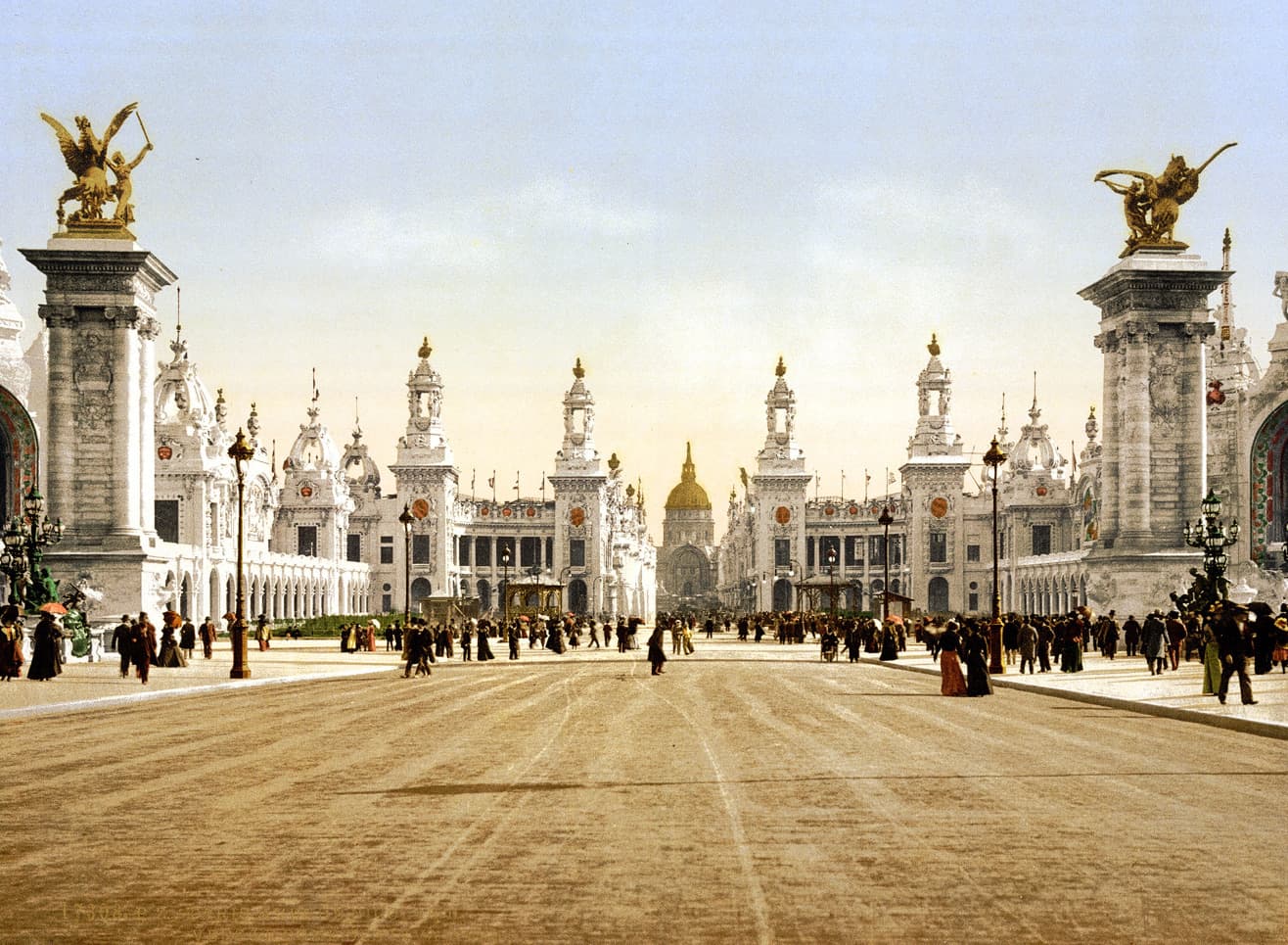 Avenue Nicolas II vers les Invalides, Exposition universelle de 1900
